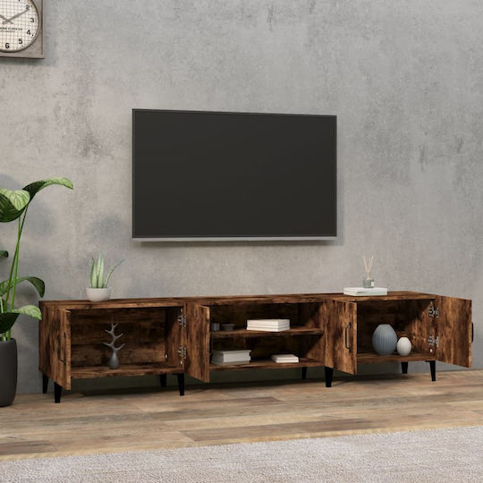 TV Stand from Metal & Wood Smoky Oak L180xW31.5xH40cm