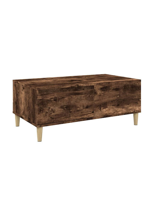 Coffee Table made of Solid Wood Brown L90xW50xH36.5cm