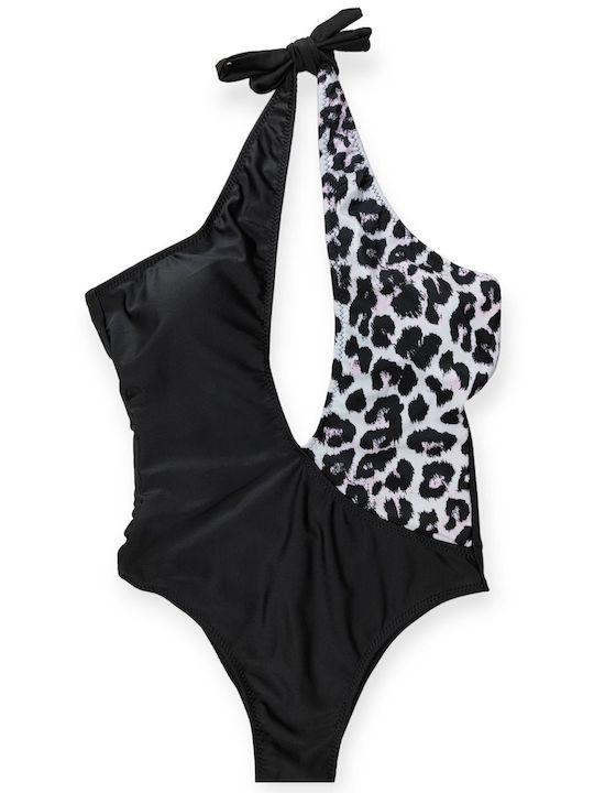 One-piece swimsuit with animal print RAZIE DONNA 134 LEOPAR GREY PINK EAN: 4895162048