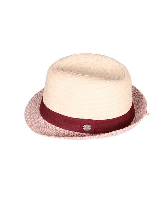 Pălărie de paie pălărie de vară bărbați pălărie de vară o dimensiune bej burgundia