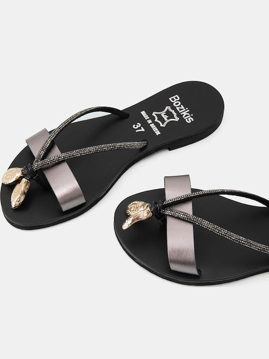 Sandale Casual Damă Din Piele Negre K23-103-B04-NEGRU
