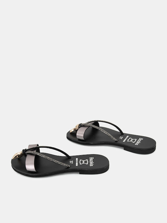 Sandale Casual Damă Din Piele Negre K23-103-B04-NEGRU