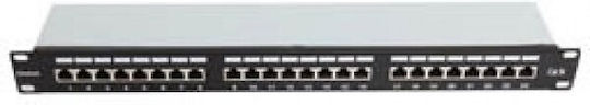 Safewell Panou Patch pentru Rack 1U 19" 24 Porturi cat5e Negru