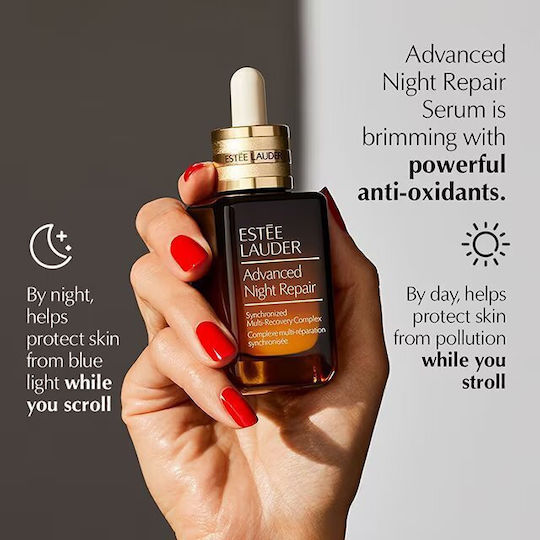 Estee Lauder Advanced Night Repair Recovery Multi Complex Serum Hidratant și Anti-Îmbătrânire Pentru Față cu Peptide și Acid Hialuronic pentru Detoxifiere și Strălucire 15ml