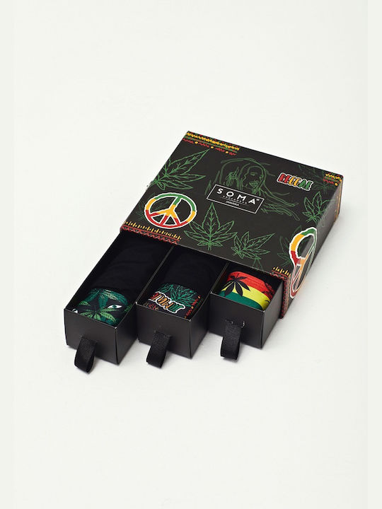 Jamaica Ανδρικά Μποξεράκια Μαύρα 3Pack