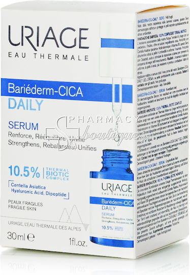Uriage Bariederm-Cica Soothing & Moisturizing Serum Face with Hyaluronic Acid & Vitamin B5 for Firming & Imperfections 30ml