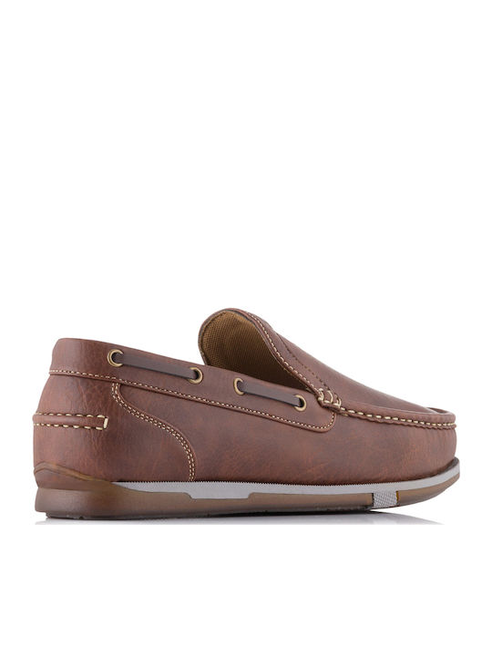 Men's Synthetic Leather Moccasins Brown