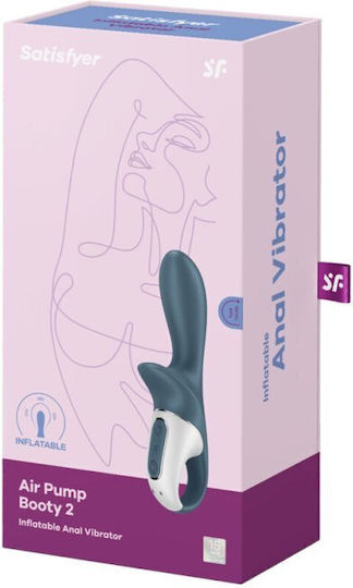 Satisfyer Air Pump Booty 2 Anal Dildo with Vibration Gray 23.6cm