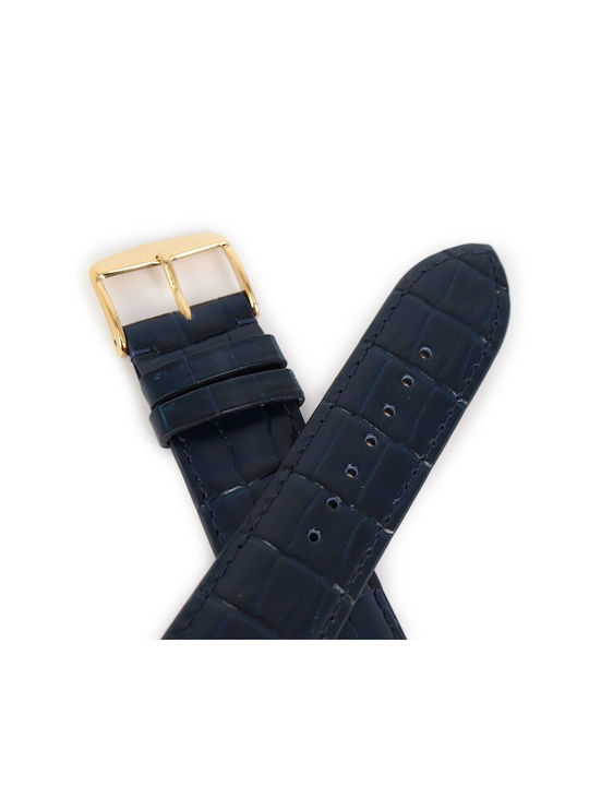 Rochet Charleston Leather Strap Navy Blue 22mm