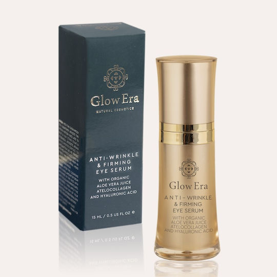 Glow Era Anti Wrinkle & Firming Moisturizing & Anti-aging Serum Eyes with Hyaluronic Acid & Collagen for Dark Circles & Radiance 15ml