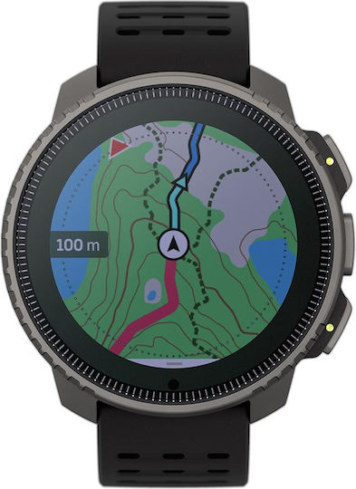 Suunto Vertical Solar Titanium 49mm Waterproof Smartwatch with Heart Rate Monitor (Black)