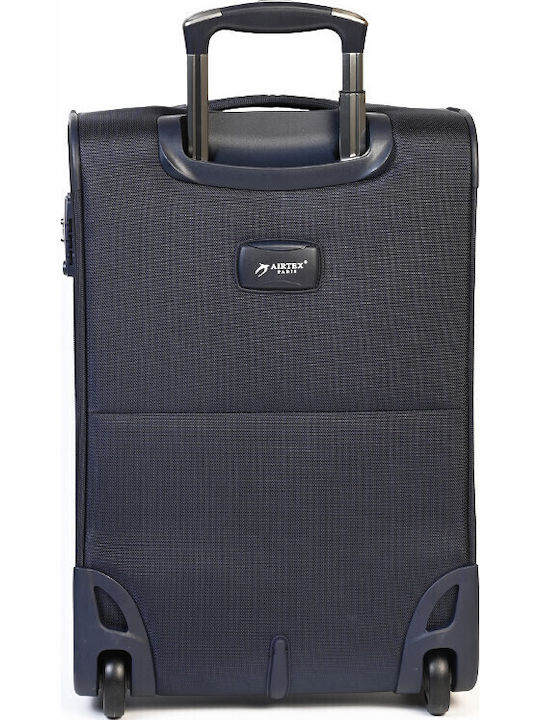 Airtex Paris 25456 Βαλίτσα Ταξιδίου Καμπίνας Υφασμάτινη Μπλε με 4 Ρόδες Ύψους 35εκ.