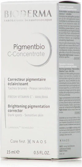 Bioderma Pigmentbio Feuchtigkeitsspendend Serum Gesicht mit Vitamin C & Niacinamid für Entgiftung & Strahlkraft 15ml