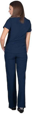 Alezi Stretch Women's Pants & Blouse Set Navy Blue