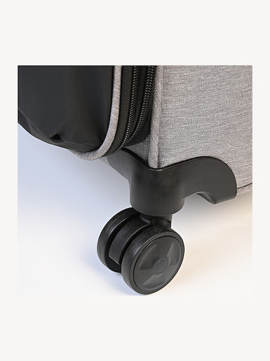 Airtex Paris Μεσαία Βαλίτσα Ταξιδίου Υφασμάτινη Γκρι με 4 Ρόδες Ύψους 66εκ.