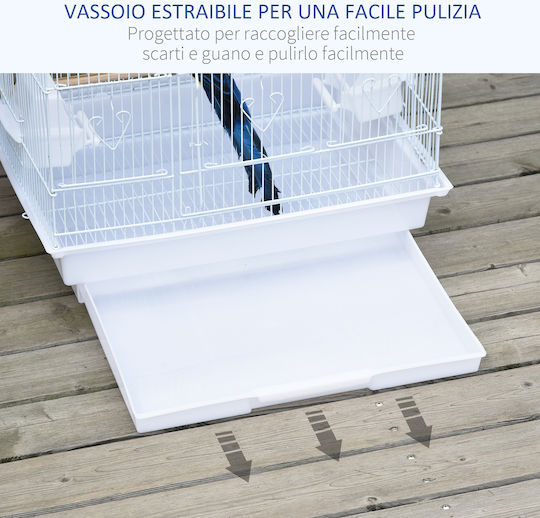 Pawhut Bird Cage 46.5x35.5x92cm.