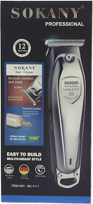 Sokany Electric Hair Clipper Silver SK-1111