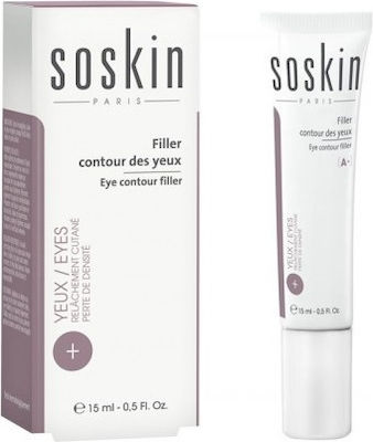 Soskin Eye Contour Filler Хидратираща, Анти-ейдж и Стягаща Крем за Очи с Хиалуронова Киселина за Чувствителна Кожа 15мл