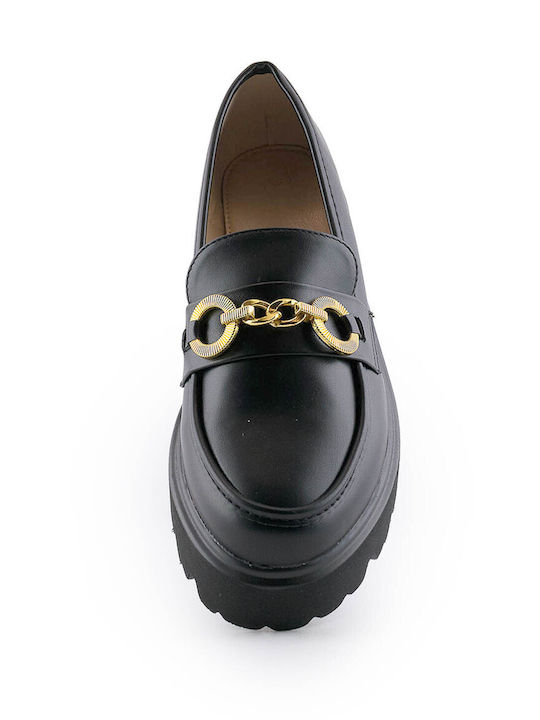 Love4shoes 2718D Women's Loafers in Black Color