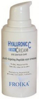 Froika Hyaluronic C Ενυδατική & Αντιγηραντική Κρέμα Ματιών κατά των Μαύρων Κύκλων για Λάμψη με Υαλουρονικό Οξύ & Βιταμίνη C για Ώριμες Επιδερμίδες 15ml