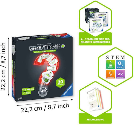 Ravensburger The Game Splitter STEM Joc Educațional Mecanic Gravitrax pentru 8+ Ani