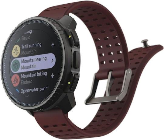 Suunto Vertical Stainless Steel 49mm Smartwatch with Heart Rate Monitor (Black Ruby)