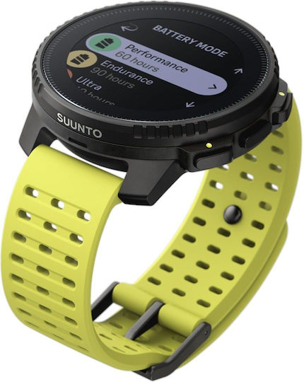 Suunto Vertical Stainless Steel 49mm Smartwatch with Heart Rate Monitor (Black Lime)