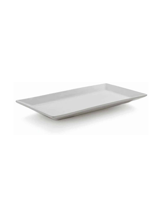 GTSA Plate Shallow Rectangular made of Porcelain White 25.5x13cm