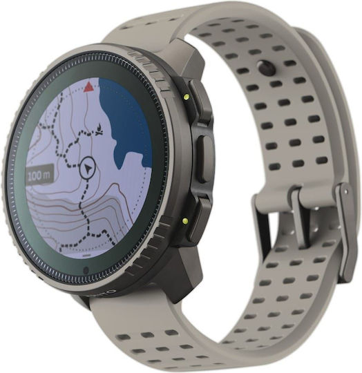 Suunto Vertical Titanium 49mm Αδιάβροχο Smartwatch με Παλμογράφο (Sand)