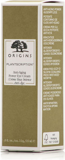 Origins Plantscription Anti Aging Power Eye Cream for Moisturizing and Anti Wrinkle 15ml