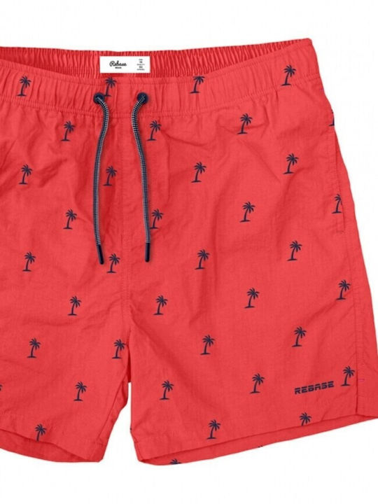 Rebase Men's Swimwear Shorts Red with Patterns