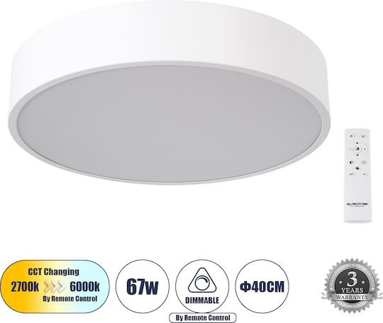 GloboStar Burton Πλαφονιέρα 40εκ. LED με Τηλεχειριστήριο GloboStar Burton Πλαφονιέρα 40εκ. LED με Τηλεχειριστήριο