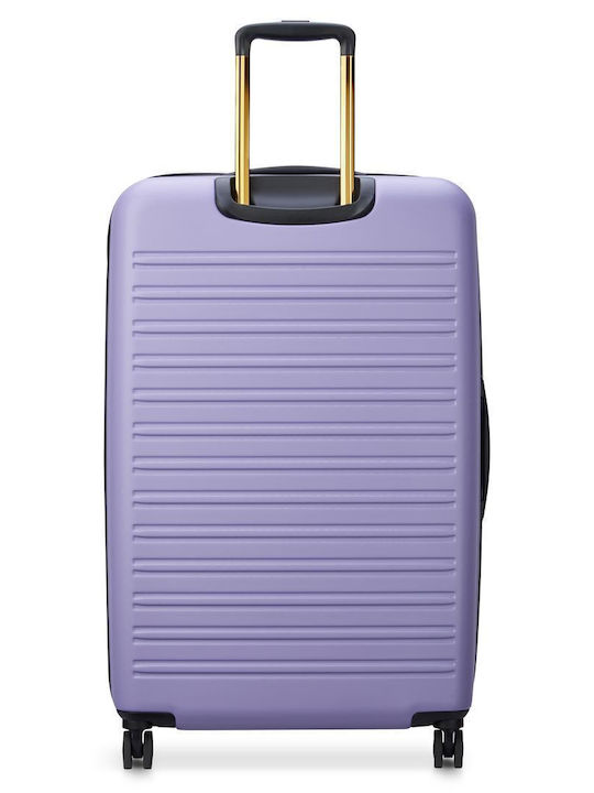 Delsey Segur 2.0 Μεγάλη Βαλίτσα Ταξιδίου Σκληρή Lavender με 4 Ρόδες Ύψους 79.5εκ.