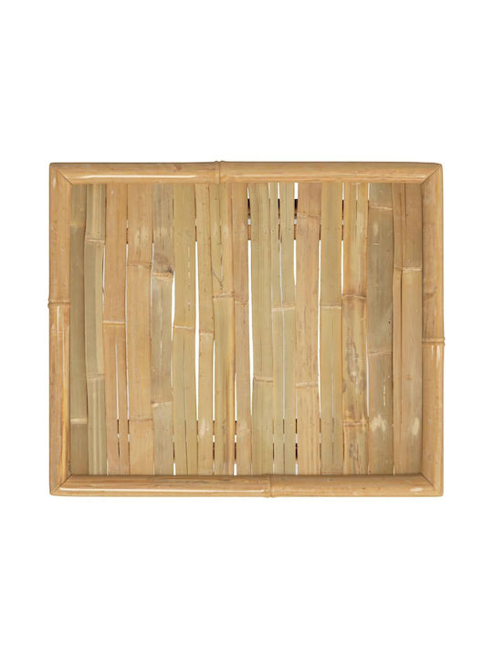 Sitting Room Outdoor Free Standing Bamboo Table Natural 65x55x30cm