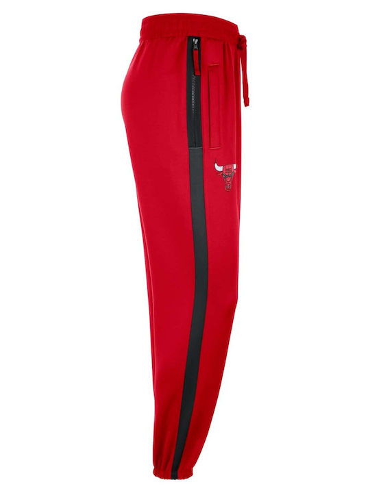 NBA Chicago Bulls Showtime Pantaloni de trening cu elastic Roșu