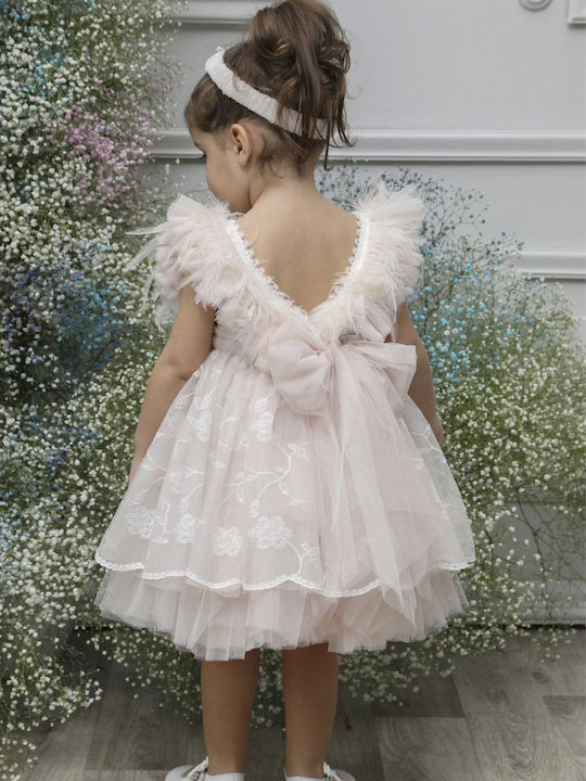 Mi Chiamo Rosa Taufset Kleidung mit Haar-Accessoires & Kleid aus Tüll 2Stück