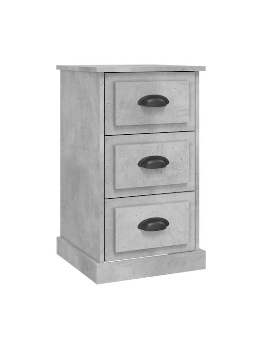 Wooden Bedside Table Gray 39x39x67cm