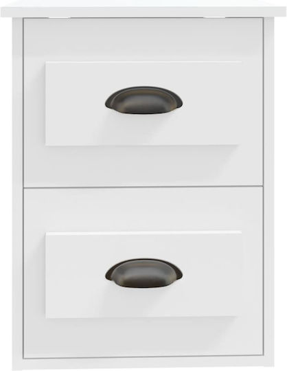 Wooden Bedside Tables 2pcs White 41.5x36x53cm