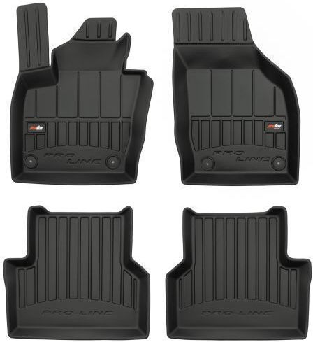 Frogum Set of Front and Rear Mats 4pcs Tray Type for Audi Q3 2011-2018 Black