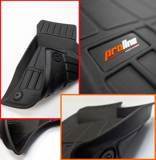 Frogum Set of Front and Rear Mats 4pcs Tray Type for Skoda Superb Ford Edge 2015-2020 Black