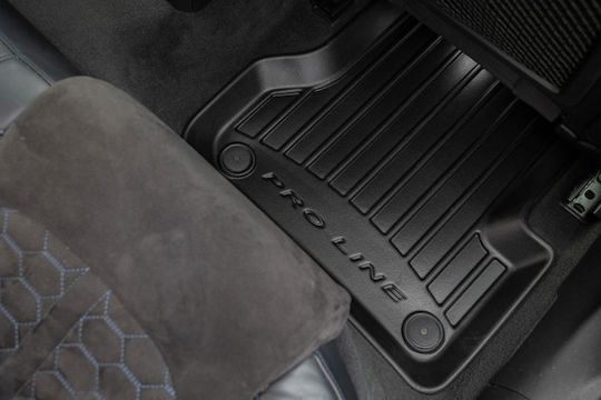Frogum Set of Front and Rear Mats 4pcs Tray Type for Volkswagen Touran Ford Edge 2003-2010 Black