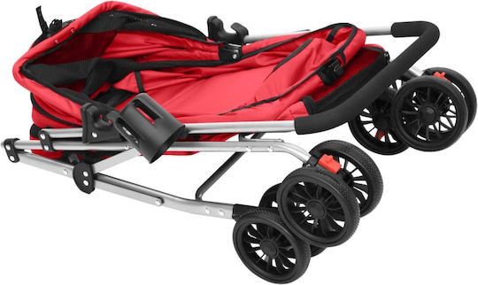 vidaXL Dog/Cat Carrying Red Stroller L76xW50xH100cm