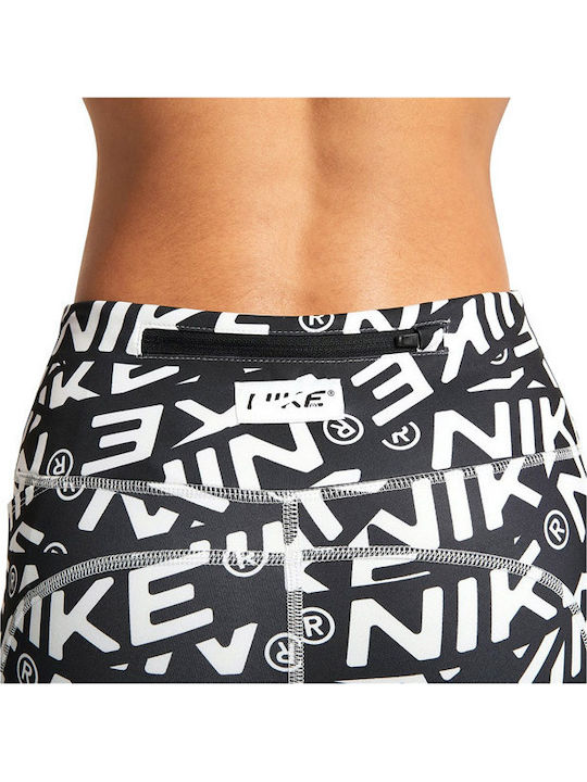 Dri-Fit Training Damen Gekürzte Hohe Taille Leggings Schwarz