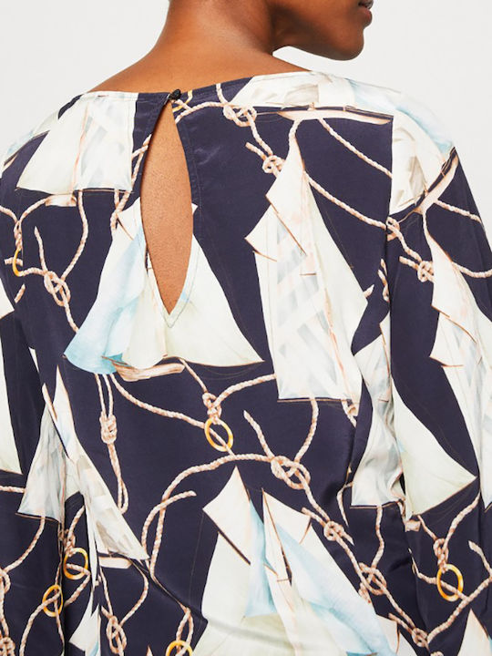 Summer Midi Dress Navy Blue