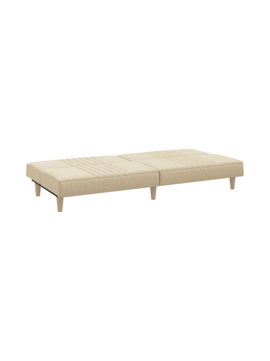 Dreisitzer Sofa Bett Crem 200x89x33cm