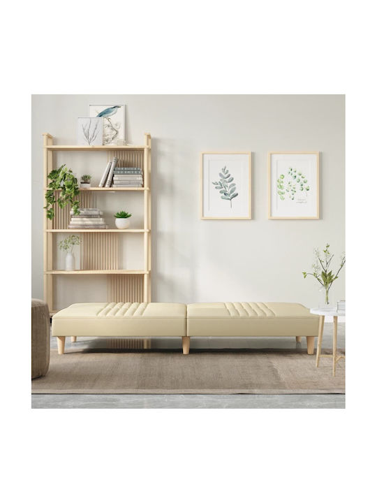 Dreisitzer Sofa Bett Crem 200x89x33cm