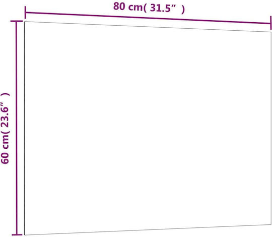 vidaXL Magnetic Hanging Dry Erase Board 80x60cm