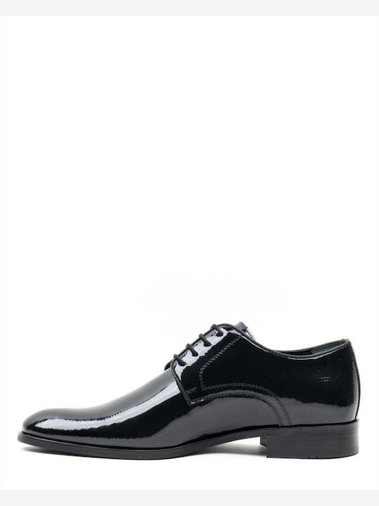 Vice Footwear Men's Patent Leather Dress Shoes Black
