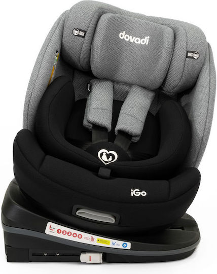 Dovadi iGO Καθισματάκι Αυτοκινήτου i-Size με Isofix Black-Grey 0-36 kg