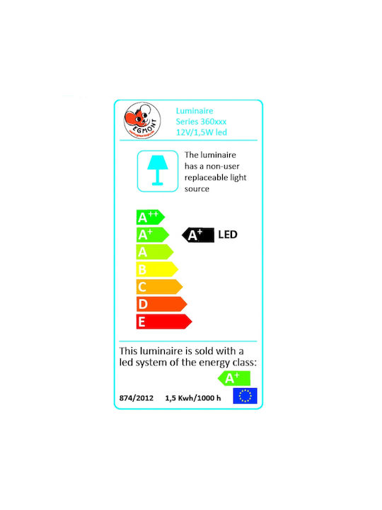 Egmont Led Παιδικό Διακοσμητικό Φωτιστικό Small Μωβ 15x15x28εκ.